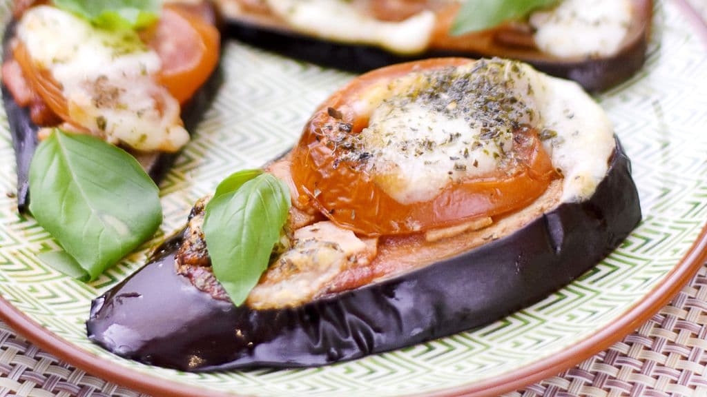 Pizza sur aubergine