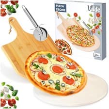 NEUF ensemble de pierres à pizza Vilde 33 cm pierre chamotte pelle à pizza co...