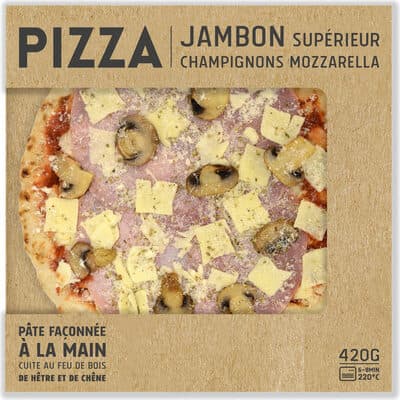 Pizza Jambon supérieur Champignons Mozzarella