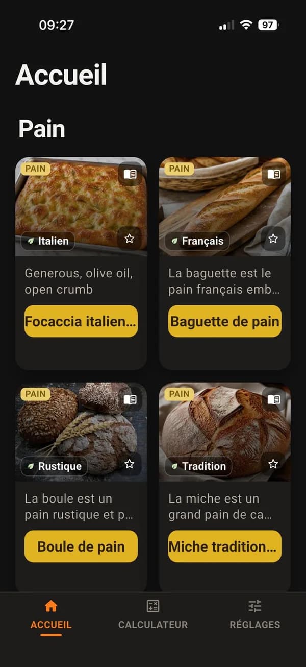 Aperçu de l’application Pizza Square Calculator