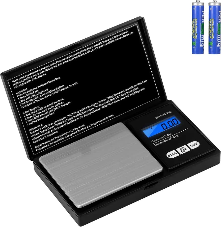 Aurora & Tithonus Balance de Précision 0,01g - Balance de Cuisine 700g/0,01g Avec Écran LCD - Pour Poudre, Bijoux, Or, Pierres Précieuses - En Acier Inoxydable : Amazon.fr: Cuisine et Maison