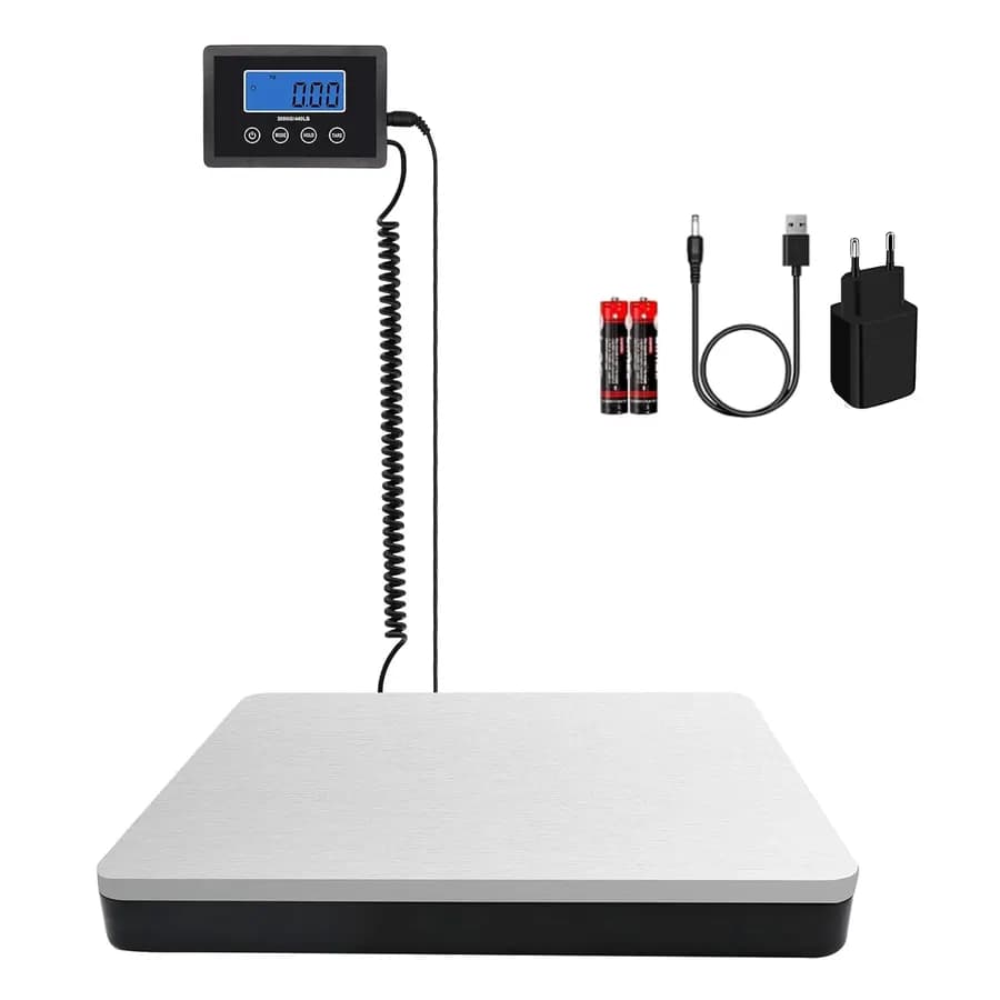 UNIWEIGH Balance Colis Numérique de 200kg/10g,Balance Postale en acier Inoxydable avec Fonction Hold/Tare,Balance Professionnelle avec écran LCD pour Industrielle,Entreprises,Bagages,Bureau,Voyage : Amazon.fr: Fournitures de bureau